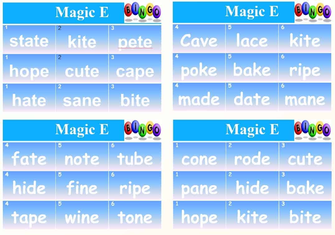 Phonics Bingo –  Vowel Sounds DIPHTHONG and Magic E