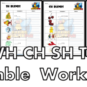Digraph Scramble phonics Worksheets