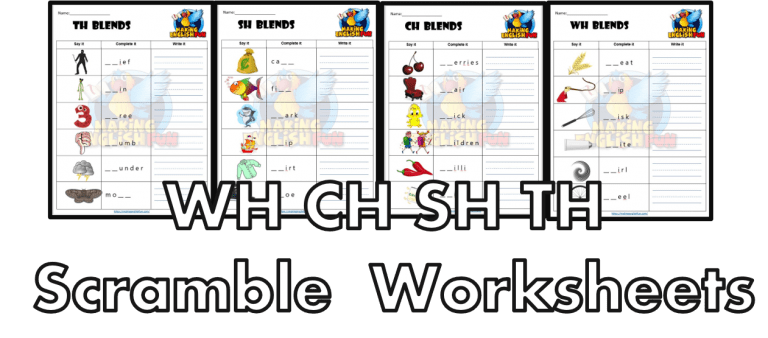 Digraph Scramble WH-CH-Sh-TH –  Worksheets