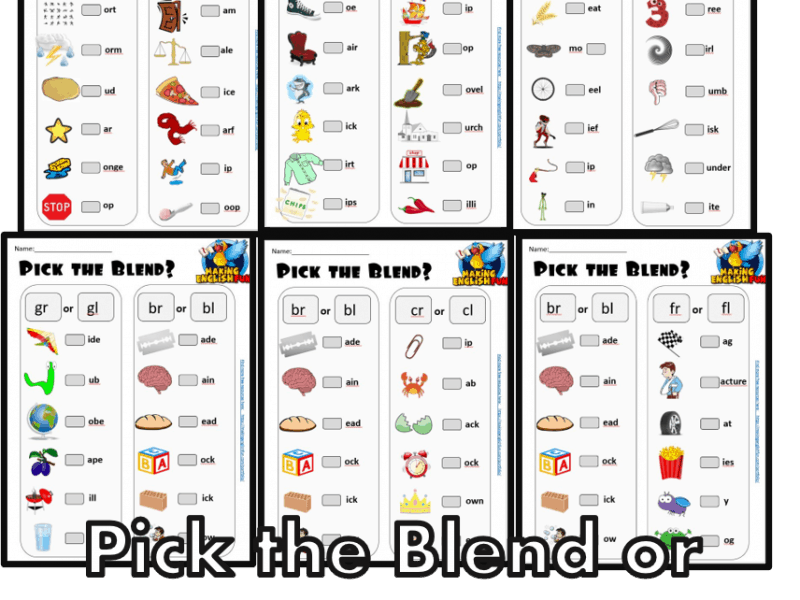 FREE Consonant Blends worksheets