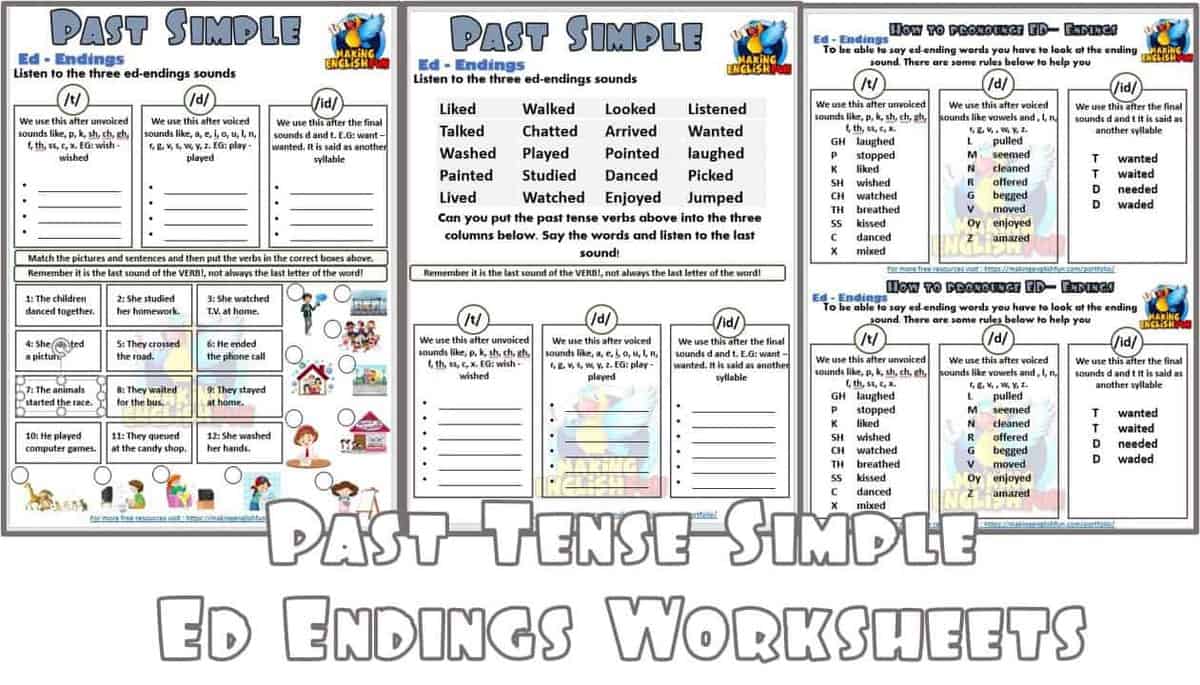 Past Simple Regular Verbs ESL Games Worksheets