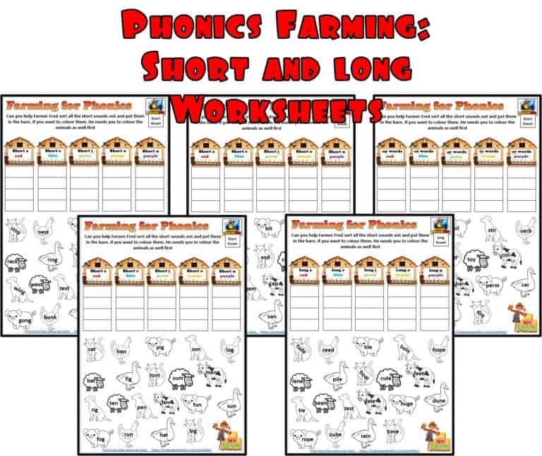 Farming Phonics – SHort and Long Vowel Worksheets