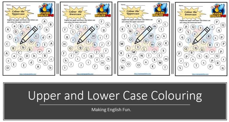 Free Upper and Lower case Kindergarten Worksheets