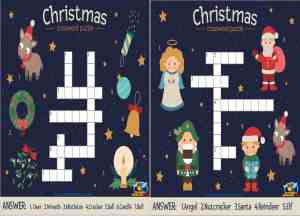 Christmas crosswords