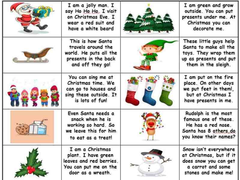 Christmas dominoes activity