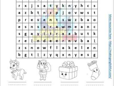 Christmas word search