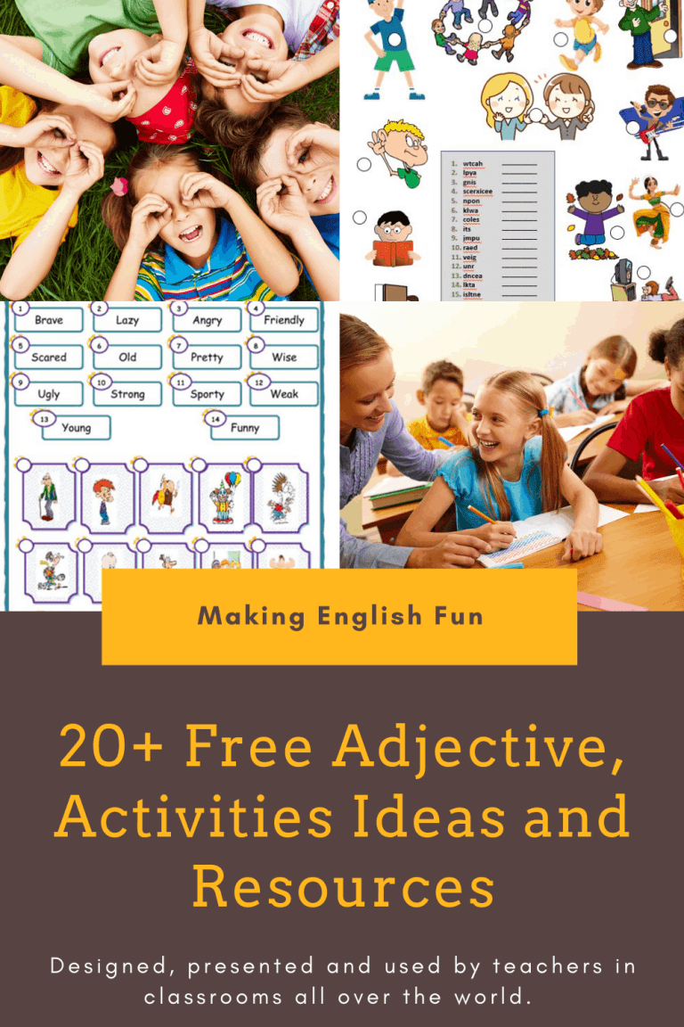 20 Free Adjective Activities With Resources