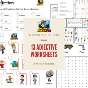 Adective and description worksheets