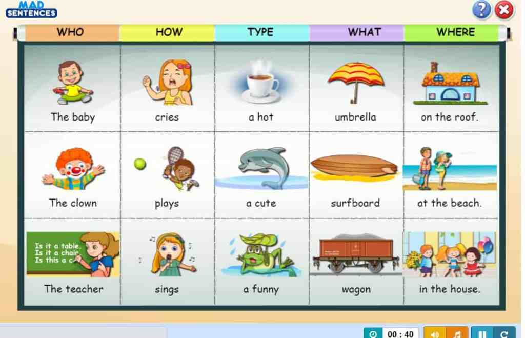 make sentences with word assignments