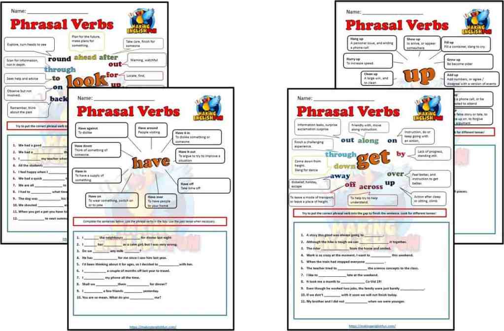 Phrasal Verb Worksheets