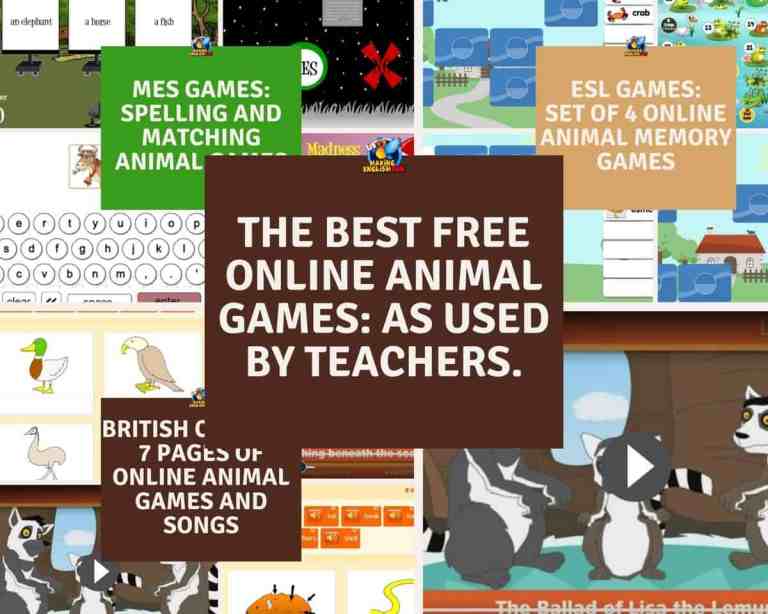 The Best Free Online Animal  Games For English Classrooms.
