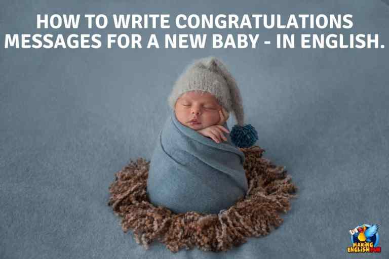 How to Write Congratulations Messages on a New Baby in English.