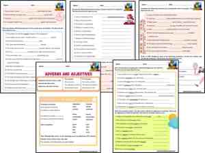 Adverbs Grade 5 worksheets