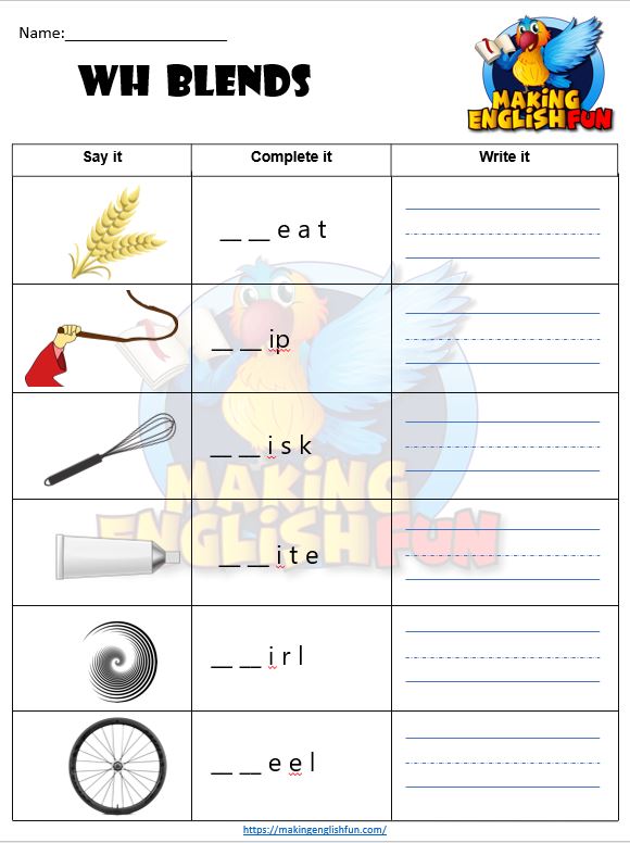 digraph worksheet