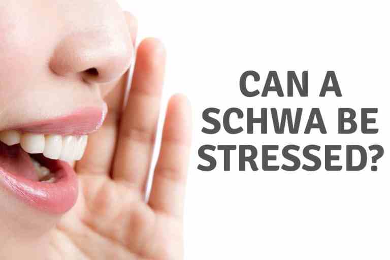 Can A Schwa Be Stressed?