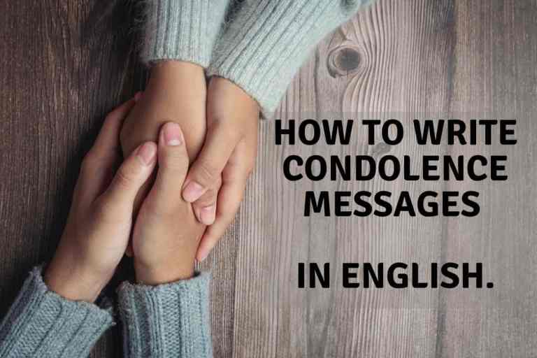  How to Write Condolence Messages in English.