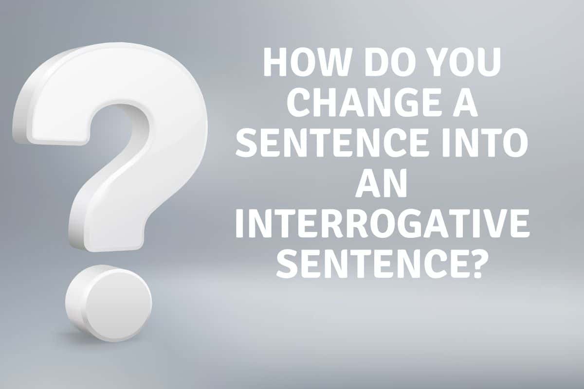 Change Declarative Sentence Into Interrogative Sentence