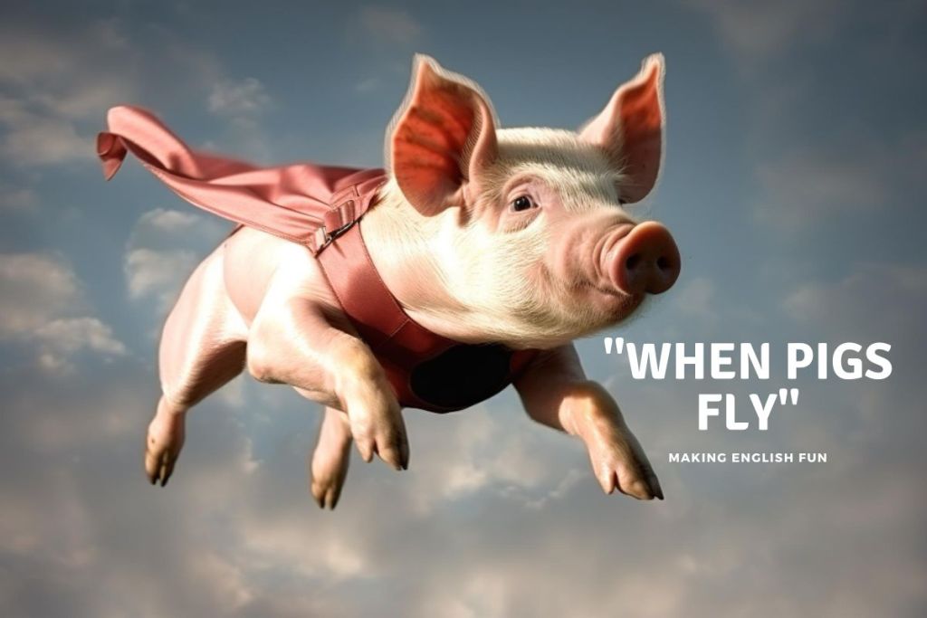 When Pigs Fly English idiom