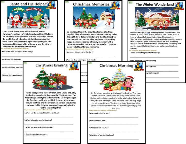 Grade 2 and 3: Christmas Reading Passages