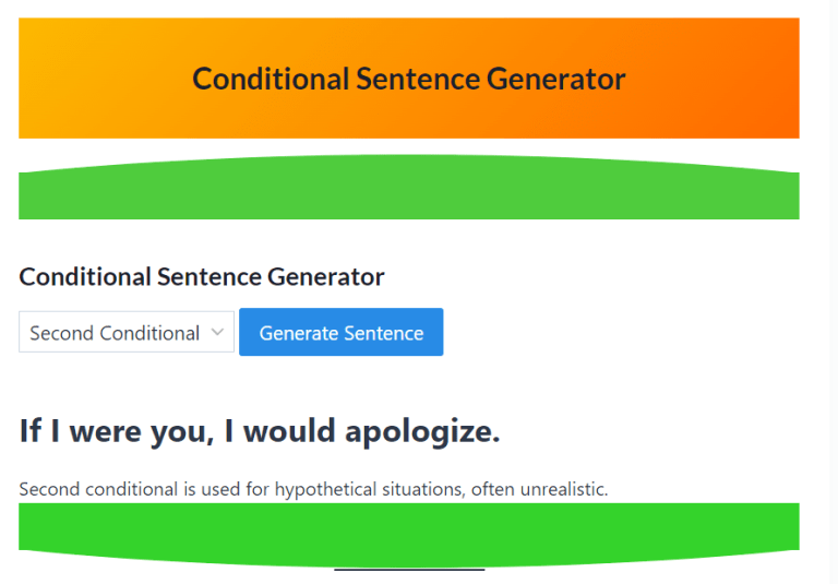 Conditional Sentence Generator