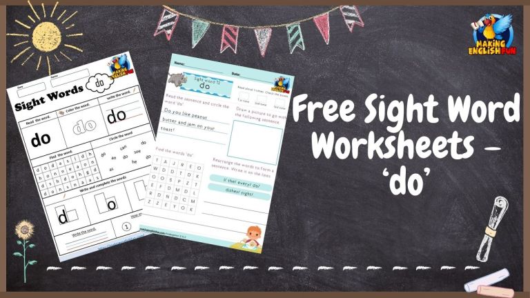 Free Sight Word Worksheets ‘do’