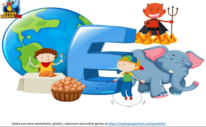 teaching the letter e sounds