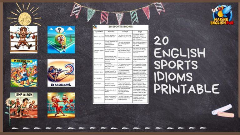 20 Sports Idioms to Improve Your English – Printable List