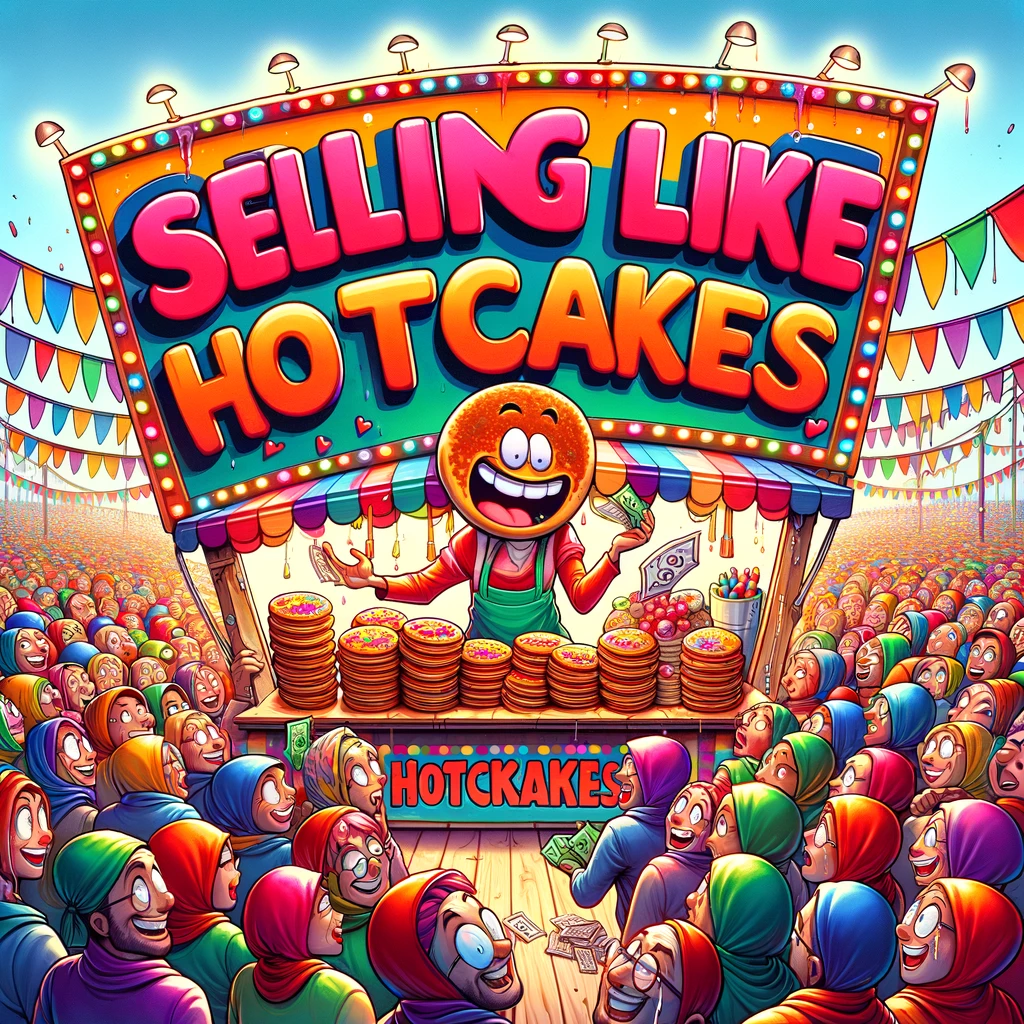 english food idioms sell like hot cakes